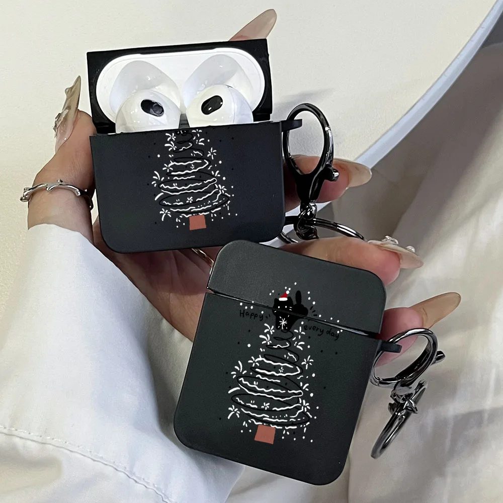 Black Cat Christmas Earphone Case for AirPods