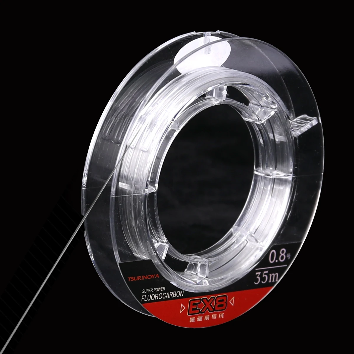 TSURINOYA 낚시 라인 100% Fluorocarbon EX8 35m 리더 메인 라인 고강도 싱킹 보이지 않는 잉어 와이어 리더 라인