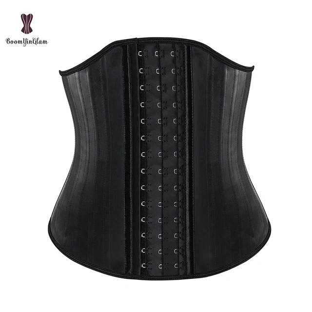 Black Cream 3 Hook And Eye 25 Steel Booned Latex Waist Trainer Fajas Girdle Sashes Waistband Plus Size Underwear Corselet Women 676 Black