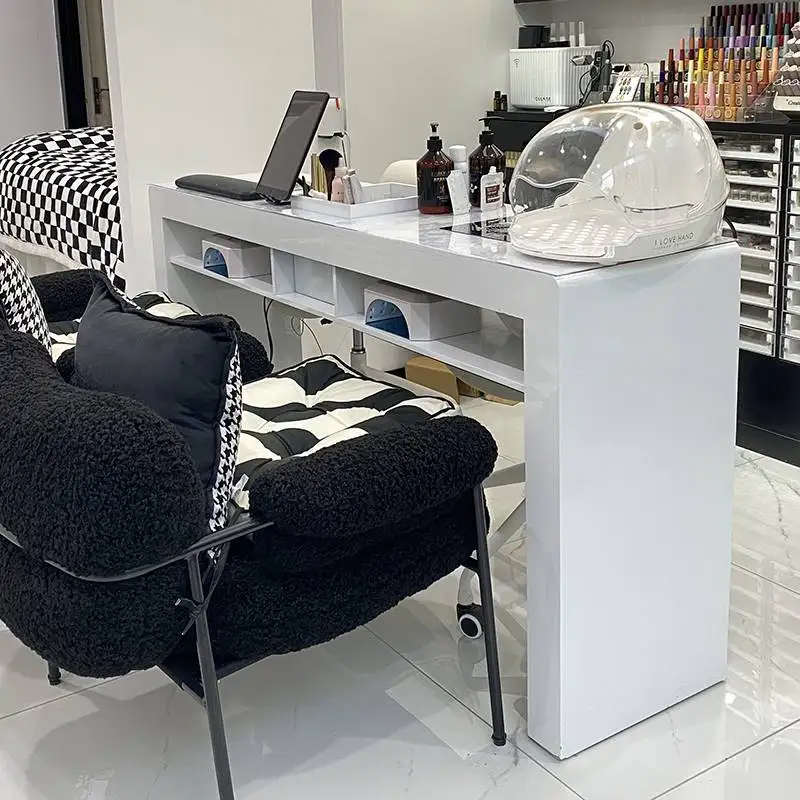 Makeup Beauty Manicure Table Professional Home Women Shop Manicure Table Reception Cleaner Mesa Manicura Salon Furniture RR50MT office reception manicure table makeup marble luxury manicure table women modern schmincktisch commercial furniture rr50mt