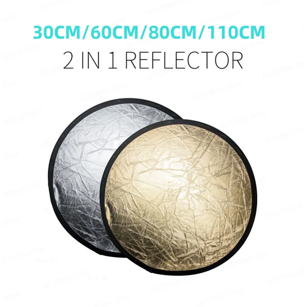 RF01 24" Reflector 5in1 30CM 60CM 80CM 110CM Silver White Gold Portable Collapsible Soft Light Round for Studio 2in1 photography reflector