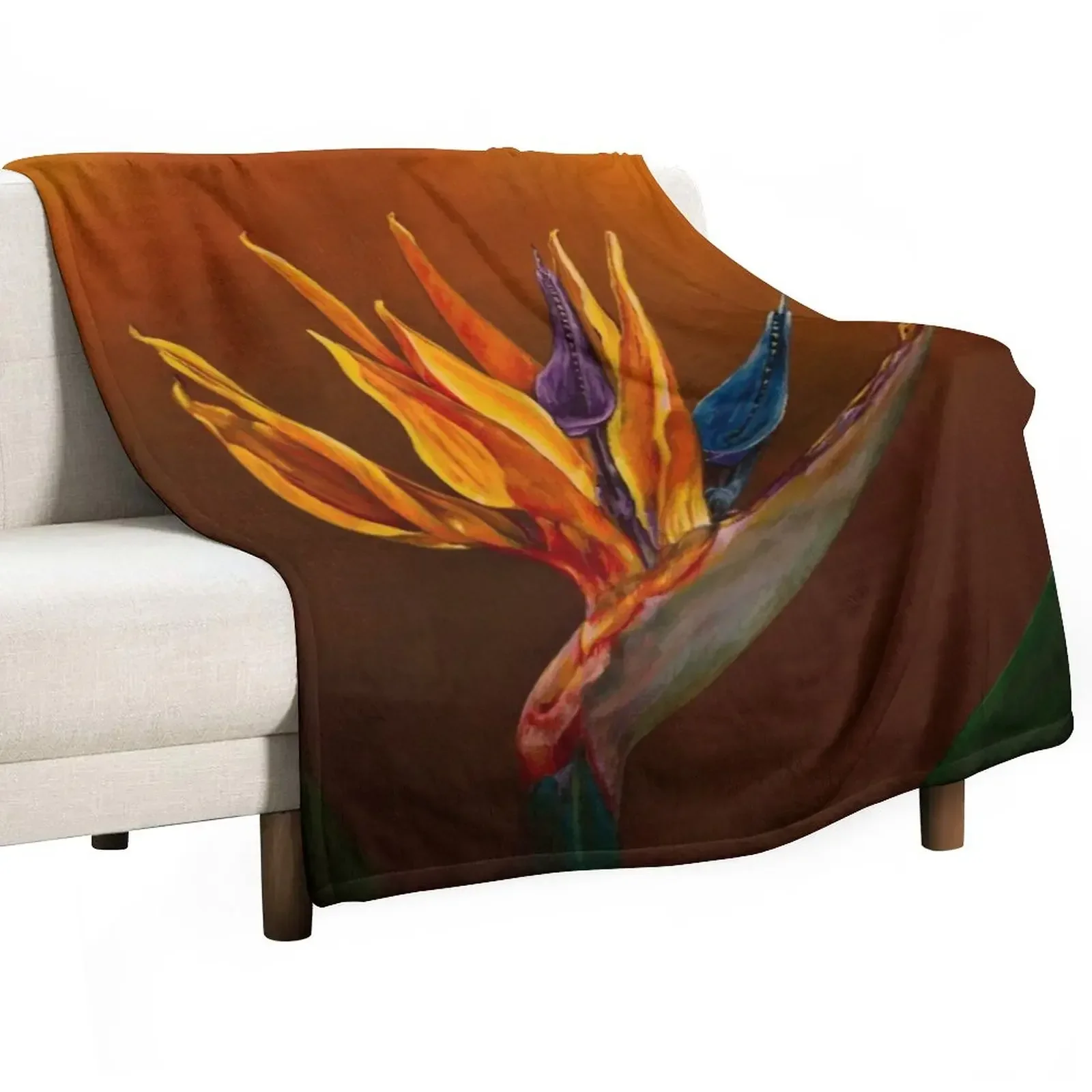 

Bird of Paradise flower Throw Blanket decorative Quilt Flannels Blankets