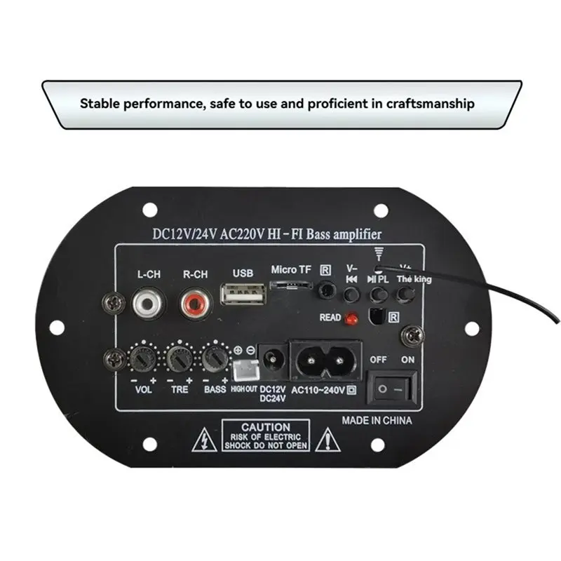 3CGRO-Hifi 서브우퍼 앰프 블루투스 오디오 앰프 보드 디지털 앰프 모듈 110V 220V DC 12V 24V EU 플러그