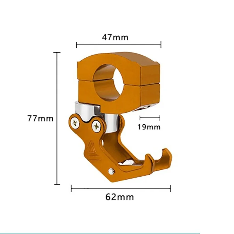 22mm Helmet Claw Hook Motorcycle Holder For Bike bicycle Storage Bag Aluminum Clips Luggage Hanger Moto Fasteners On Handlebar