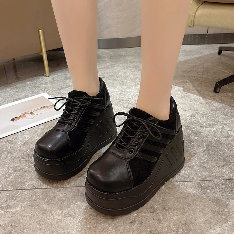 Rubber Boots Women Wedge Heel 2023 Trend Elegant Fashion Shoes Leather Ankle Black Designer High Heels Platform Short Barrel