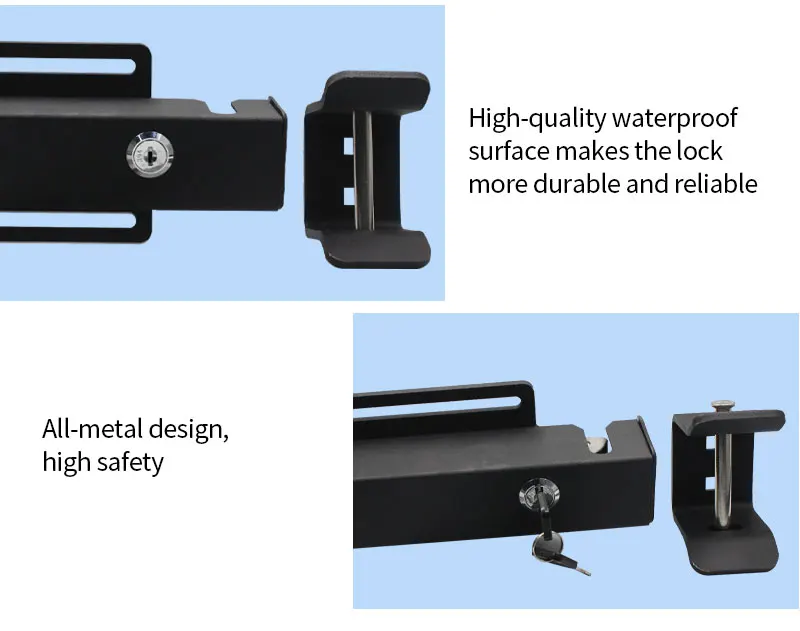 Waterproof DC 24V Electronic Automatic Door Lock Drop Bolt Locks with Key For Au