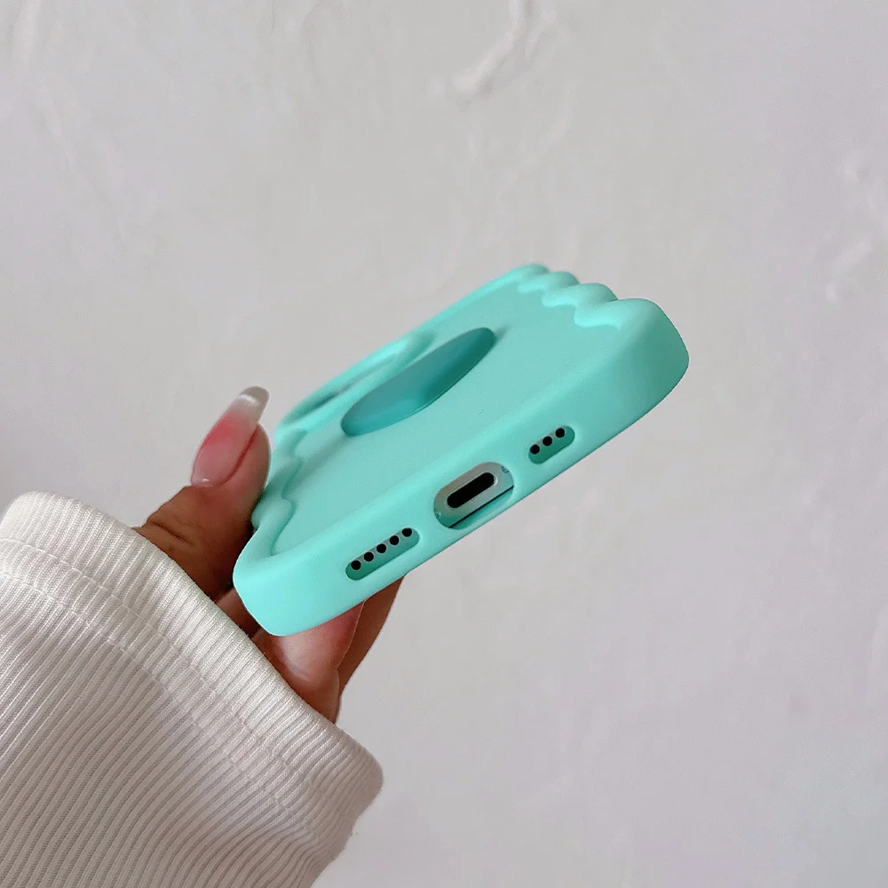 Charming 3D Heart Silicone Shockproof Phone Case - Candy Cover