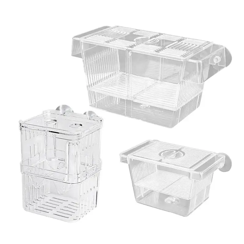Fish Breeding Box Acrylic Hatchery Incubator Tank Divider Aquarium Breeder Box Acclimation Nursery