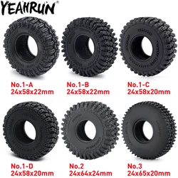 YEAHRUN 4PCS Mud Terrain Tires Wheels Rubber Tyres for 1/18 TRX4M Bronco Defender, 1/24 Axial SCX24 RC Micro Crawler Car