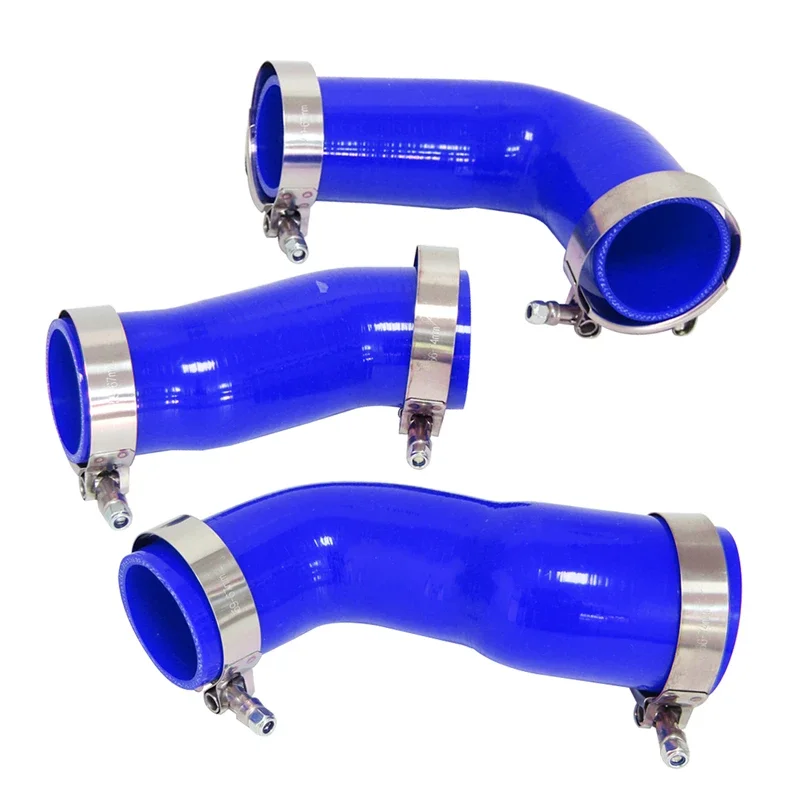 Kit Tuyaux Turbo Silicone Noir Pour BMW E60 E61 530d 525d + Colliers Renforcés - Neuf