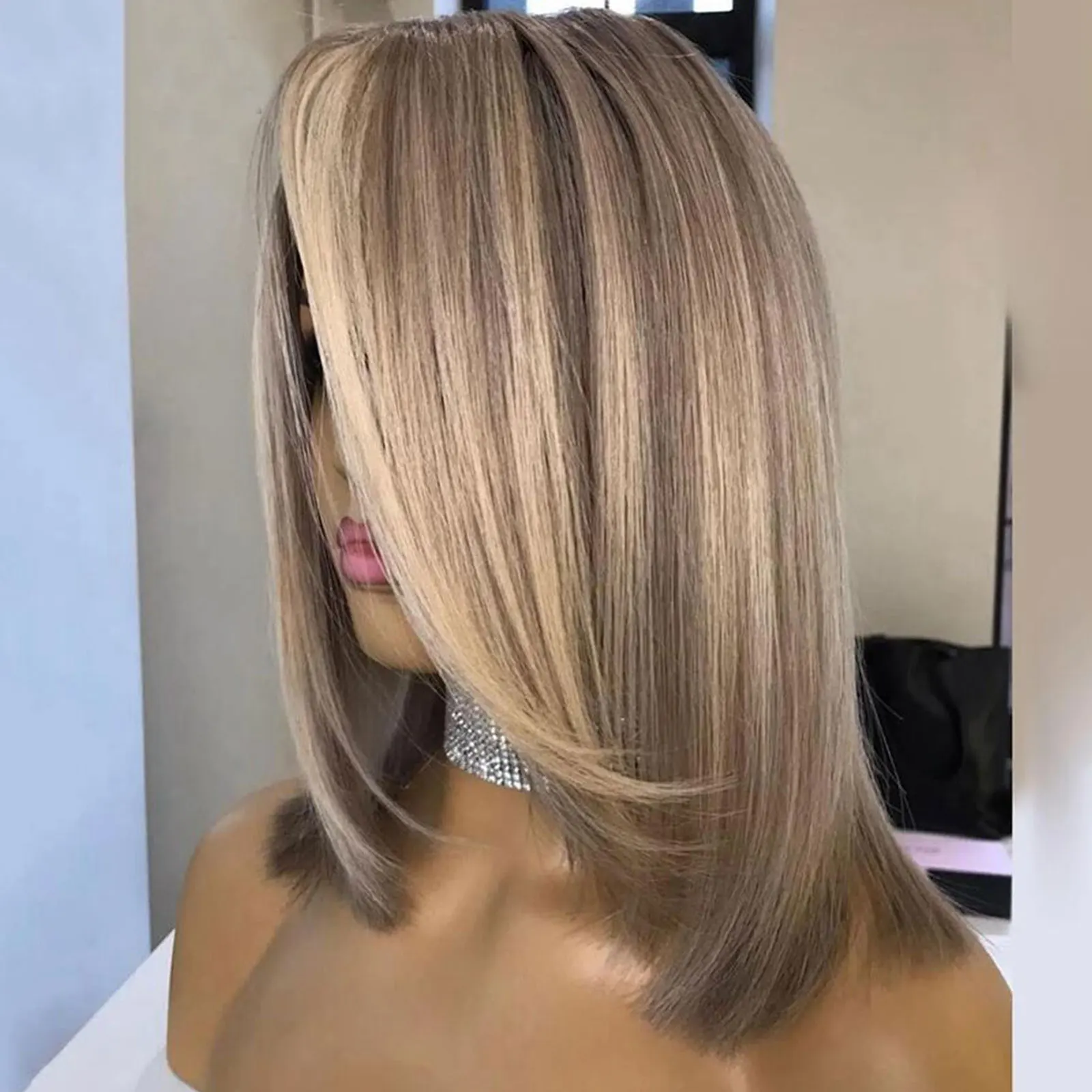 Synthetic Lace Front Short Bob Wigs for Women