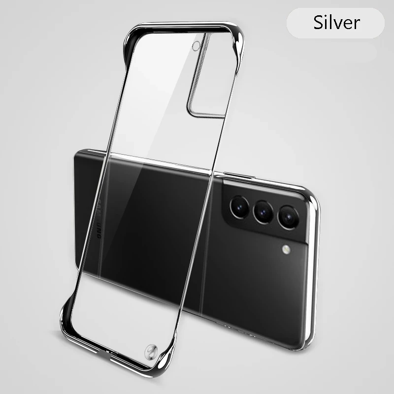 Plating Frameless Hard Clear Protective Phone Case