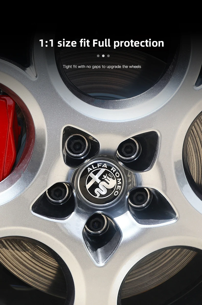 60mm Auto Radnabe Abdeckung Reifen Zentrum Ersetzen Kappe Zubehör Für Alfa Romeo 156 159 147 4C 8C 166 Giulia Giulietta Mito Stelvio – Detail 8