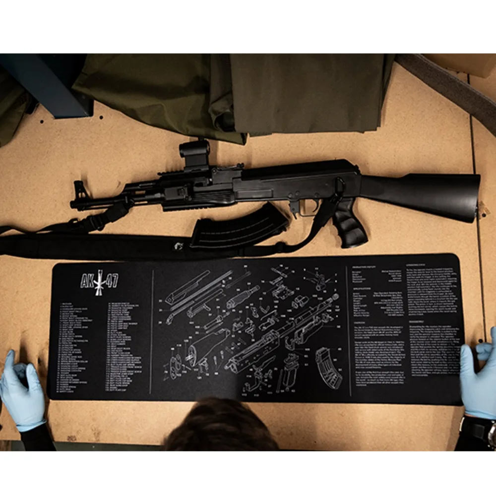 Фото Резиновый коврик для мыши AR15 AK47 для чистки пистолета, коврик для мыши для пистолета GEN5 Glock 17 19 1911 Beretta 92 P320 CZ 75 CZ SHADOW 2 HK USP аксессуары №2