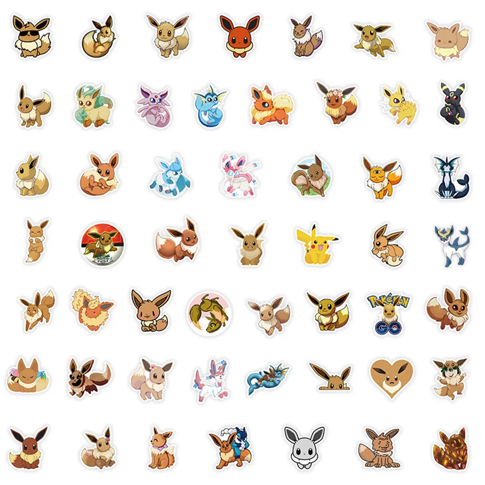 Pack Adesivos - Eeveelução - Eevee - Evolução - Pokémon