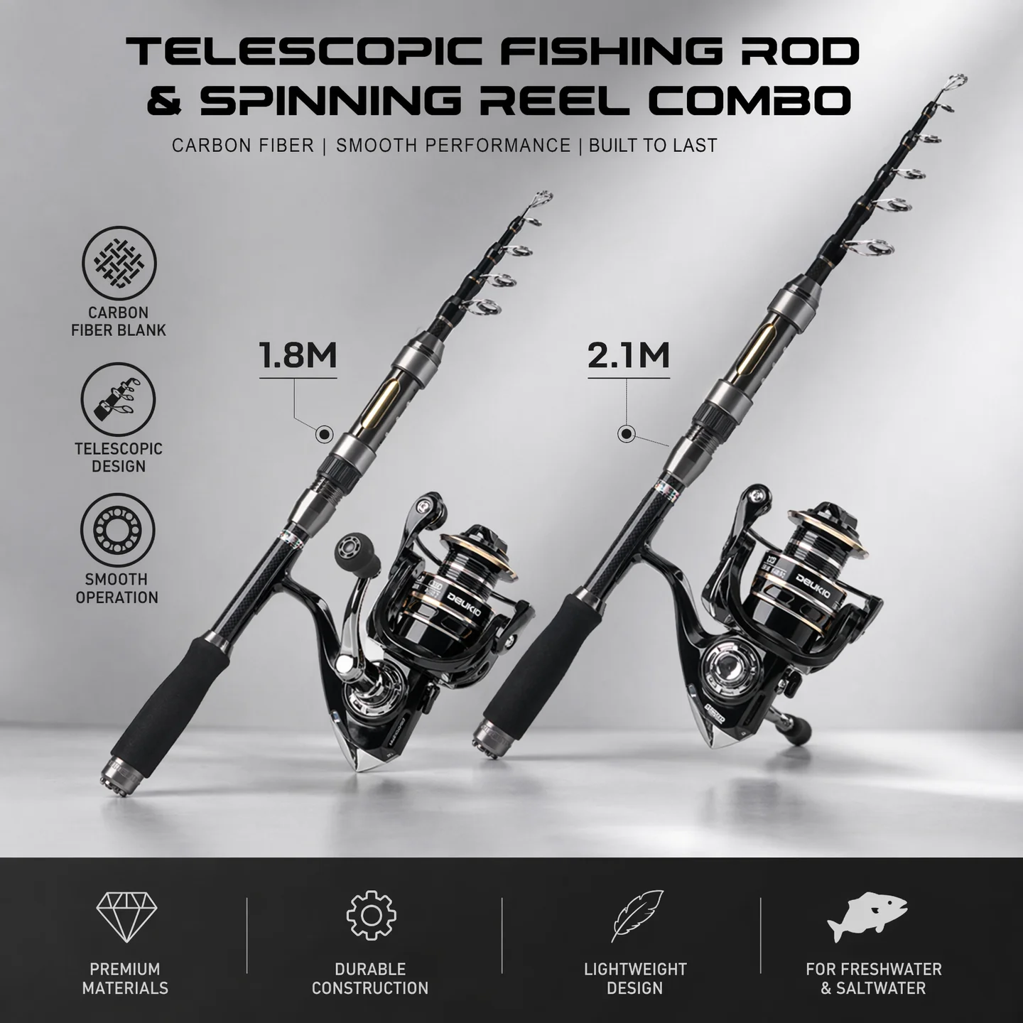 Deukio fishing rod, 8