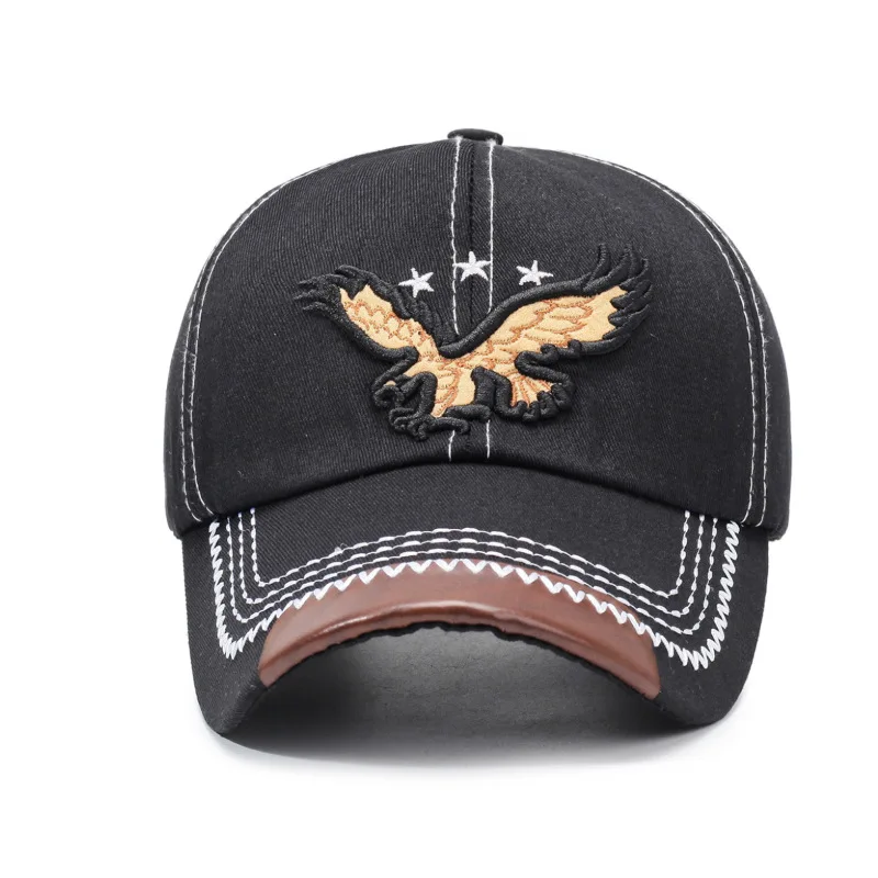 Stylish Four-Season Eagle Embroidery Baseball Cap