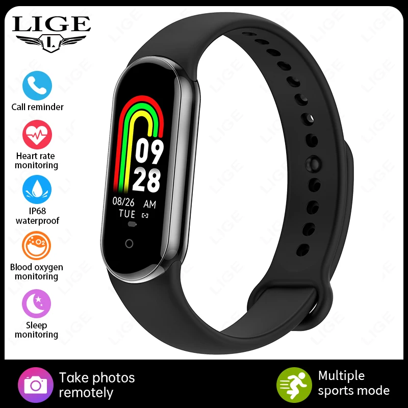 LIGE Yeni Akıllı Bileklik Kadınlar İçin Kalp Atış Hızı Kan Oksijen Ölçer Fitness Akıllı Saat Su Geçirmez Çok Fonksiyonlu Spor Bandı 2026