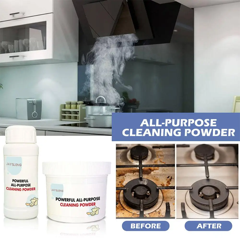 110/250g Powerful Kitchen All-purpose Powder Cleaner Dirt Powde Strong Agent Bubble Multifunctional Kitchen Heavy Agent Cle R5M5