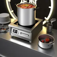 Коммерческая индукционная плита 15000 Вт, плоская коммерческая столовая, ресторанный суп, 8 кВт, высокая мощность, тушеное мясо, кипящая вода, суповая печь — изображение 3