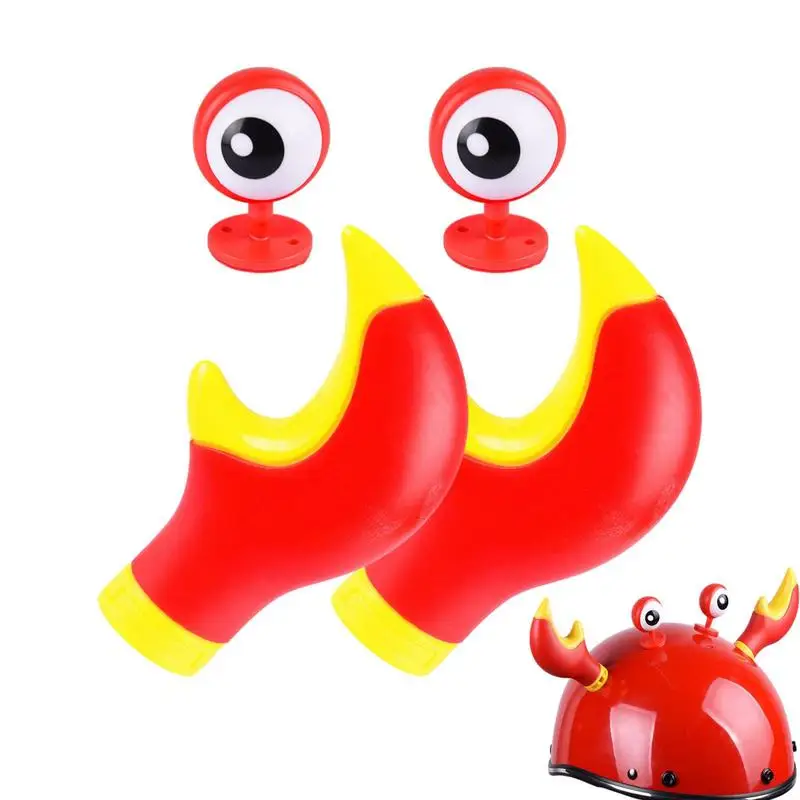 

Horns For Helmets Funny Lobster Claws Eyes Horns For Helmets Motorcycle Helmets Accessories Motorcycle Helmets Decoration For