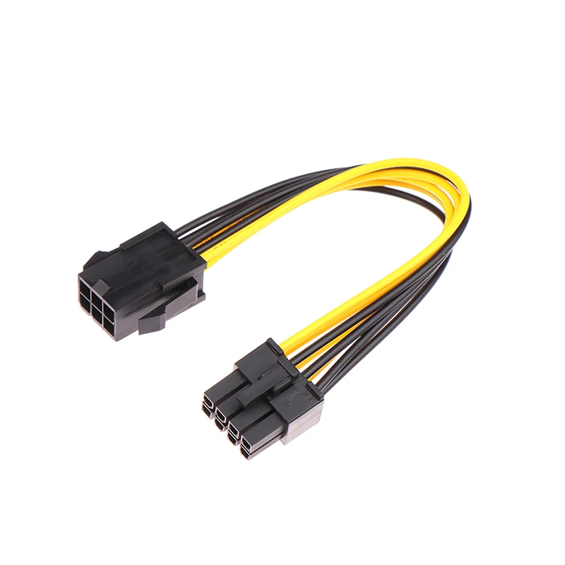 Powered Adapter 6pin To 8pin PCI-e 6-pin Male To 8-pin Female Converter For 8pin GPU Video Card wiring connector wire connectors