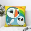 Puffins Preschool Gifts - Rocks - Irish Coast - Ireland Square Pillowcase Cushion Cover Comfort Pillow Case Throw Pillow cover 1