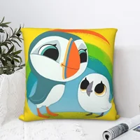 Puffins Preschool Gifts - Rocks - Irish Coast - Ireland Square Pillowcase Cushion Cover Comfort Pillow Case Throw Pillow cover 1