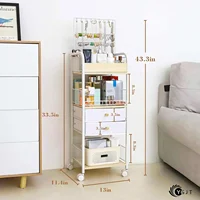Makeup Organizer, Floor Skincare Cosmetics Organizer with Drawers, Jewelry Organizers and Storage for Earring Necklace 2