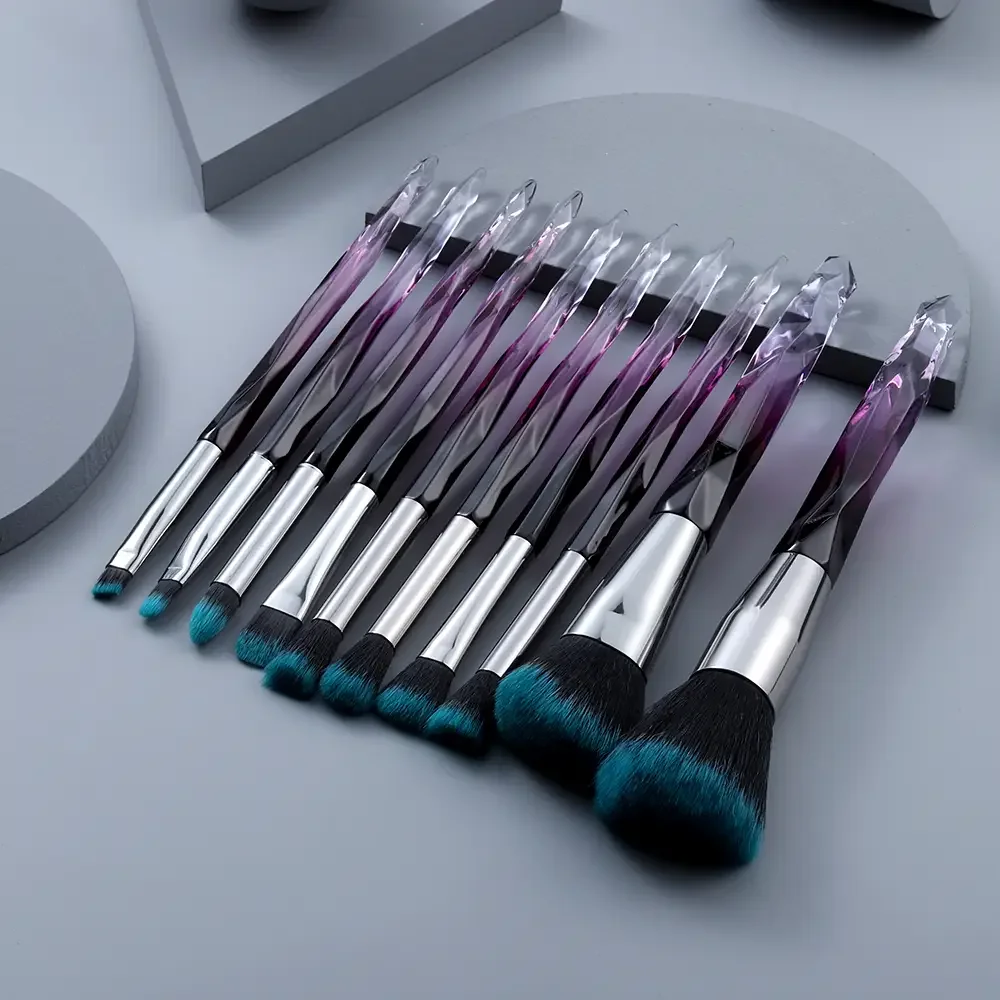 Makeup Brush Set Kosmetyki 5-10pcs Crystal Pro Powder Face Foundation Eyeshadow Eyebrow Lip Woman Makeup Kit