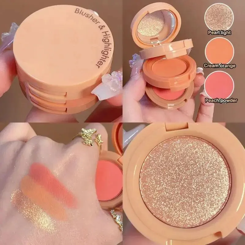 3-in-1 Makeup Palette Pearl Powder Blusher Shining Eye Shadow Multi Functional Facial Makeup Palette Waterproof Female Cosmetics makeup palette