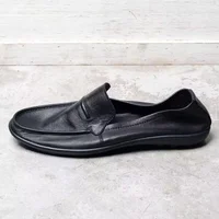 Breathable Casual Leather Shoes Soft Bottom Lightweight Slip-On Driving Men's Shoes Summer Single Layer Cowhide Shoes