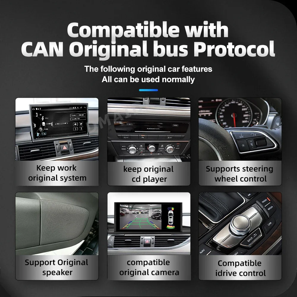 8.8 Cal 8 rdzeniowy Android 13 Qualcomm Carplay Radio samochodowe multimedialny odtwarzacz wideo dla AUDI A4 S4 B8 A5 nawigacja GPS radioodtwarzacz Stereo