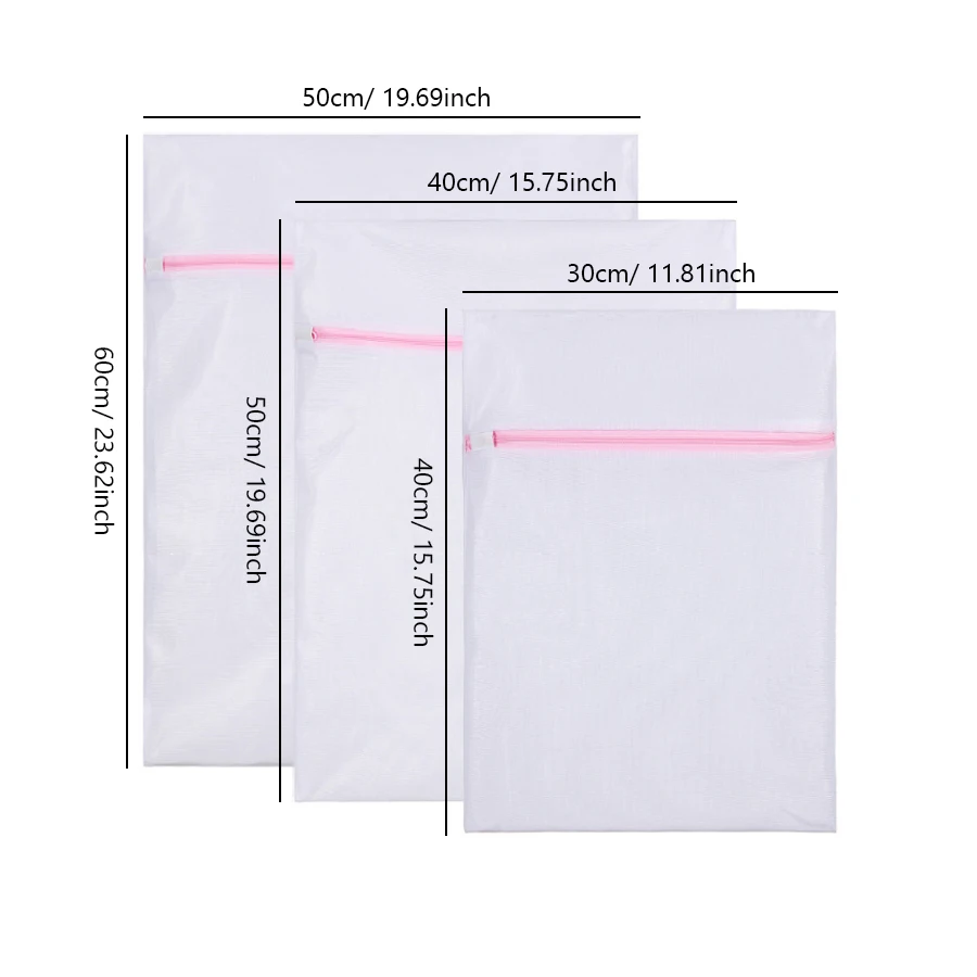 3Pcs/Set Bra Underwear Products Zippered Mesh Laundry Bags Baskets Household Cleaning Tools Accessories Laundry Care 6
