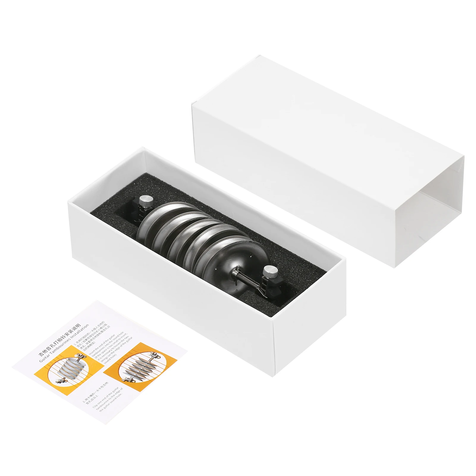 

12-колокольчик для гитары, саундбурины, музыкальный и сопровождающий кольцевой Колокольчик для гитары 40/41 дюйма