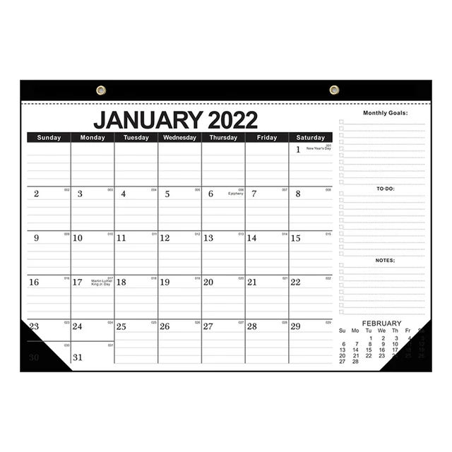 2022 Desk Calendar 18 Months Desk Calendar With To Do List,Julian Date. January 2022 June 2023 17 Inch X 12 Inch Monthly|Calendar| - Aliexpress