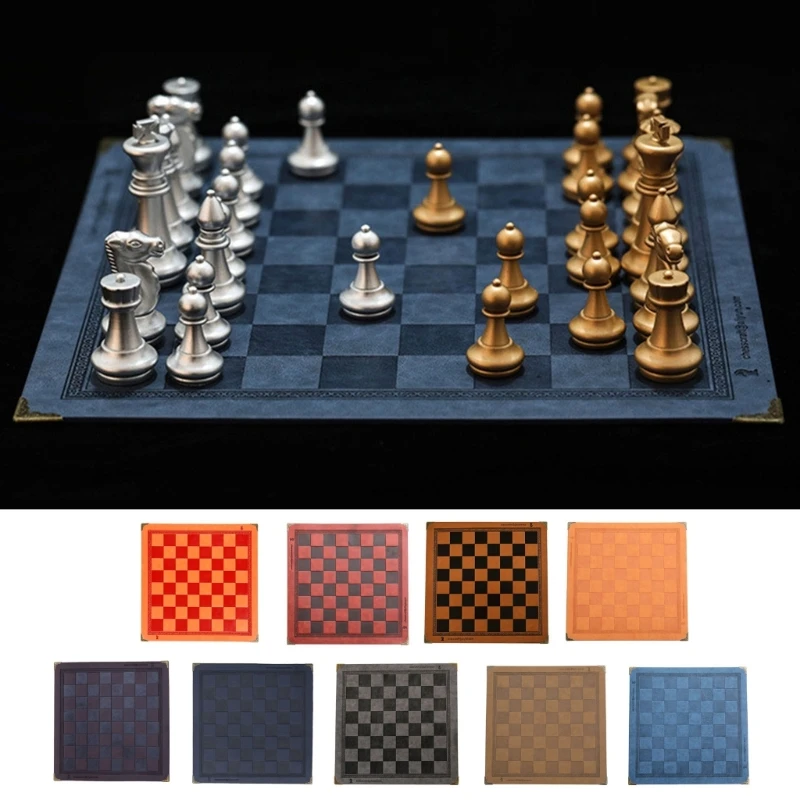 PU Leather Tournament Roll Up Chess Board Chess Rollable Chessboard Lightweight