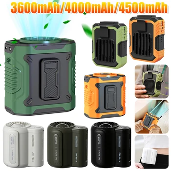 Ventilatori a vita sospesi senza foglie Ventilatore sotto la camicia Ricarica USB portatile Mini clip sulla vita Ventilatore elettrico Dispositivo di raffreddamento da campeggio esterno 1
