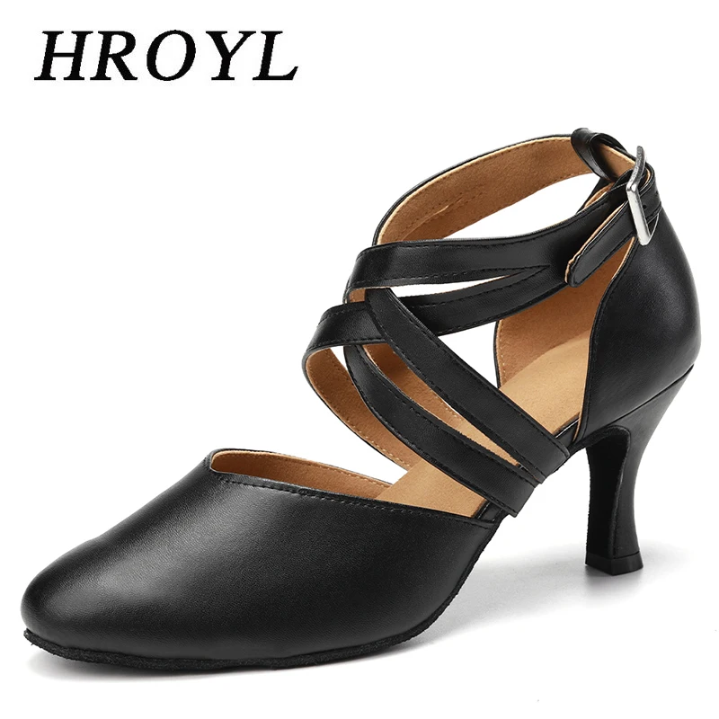 HROYL Modern DanceShoes Woman Ballroom Shoes Girls Ladies Tango Women