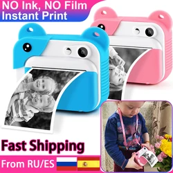 Prograce Kid Instant Print Camera Toys for Children Thermal Printing Camera Digital Instant Photo Camera Video Kids Toys Girls