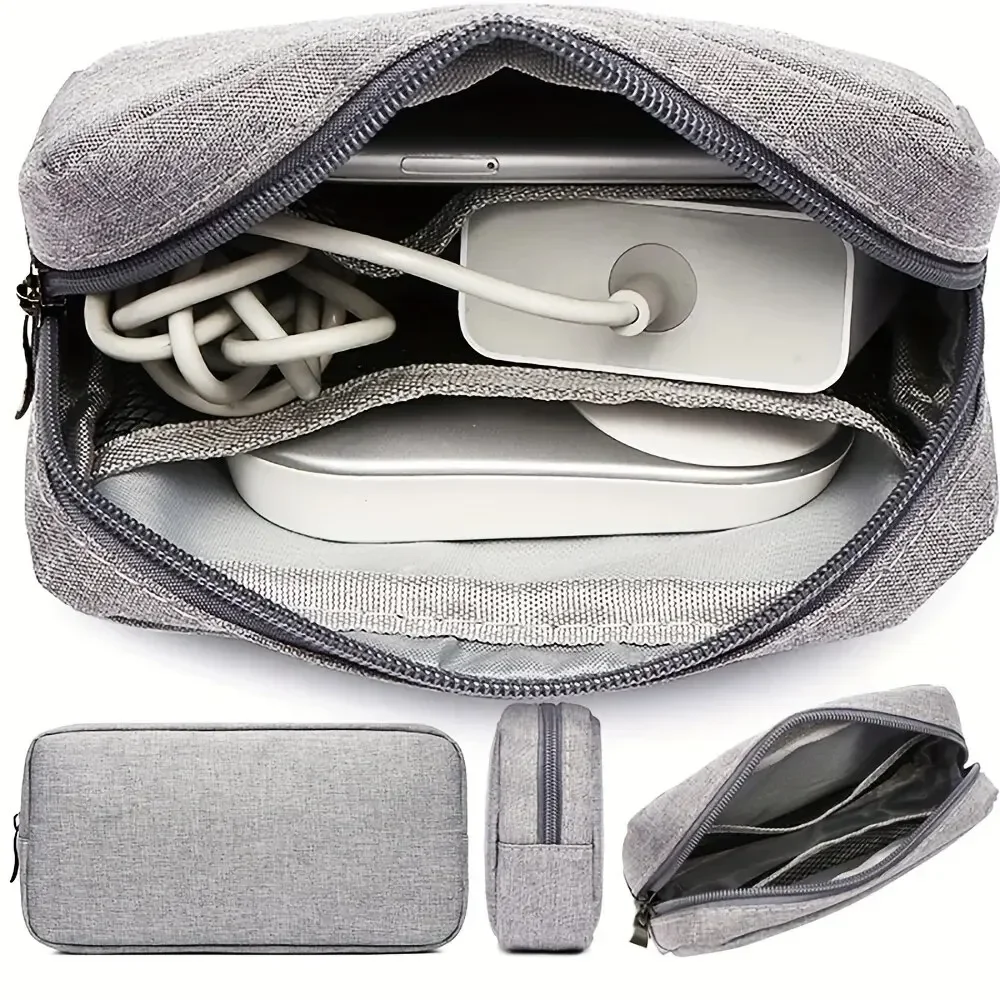 Small Electronics Storage Bag – Reusable Travel Pouch for Cables, Power Bank, SD Cards, Charging Accessories