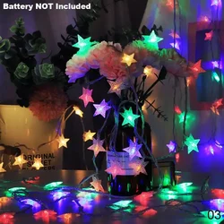 LED Star String Lights, Battery & USB Powered, 1.5m/3m - Perfect for Christmas, Weddings, Parties, and Home Decor (Colorful)