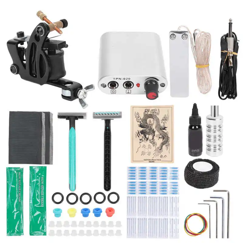 

Professional Tattoo Coil Machine Kit Complete Tattoo Machine Kit Black Tattoo Ink for Tattoo Beginners for Tattoo Shop