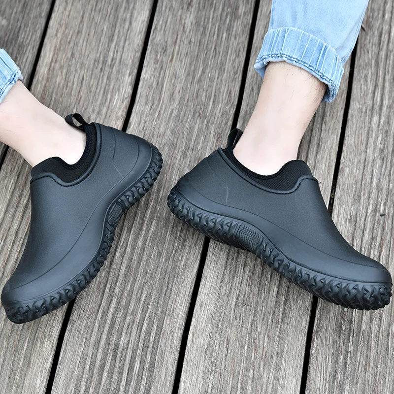 Outdoor Working Shoes Non-slip Waterproof Casual Shoes  Men Slip On Raining Shoes Resistant Clogs Women Sandals Size 36-49 5
