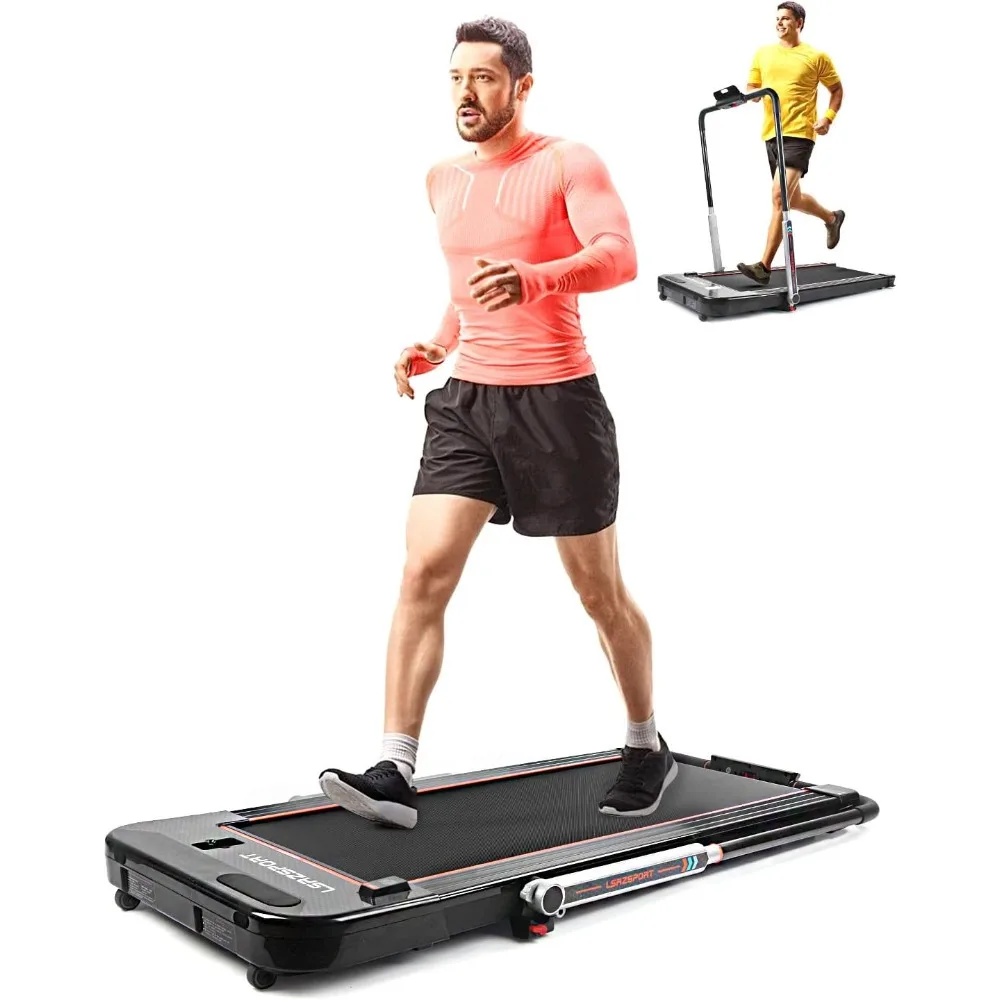 

2 in 1 Folding Treadmills for Home Portable Compact 2.5HP Walking Pad Treadmill Under Desk Running Machine Freight free