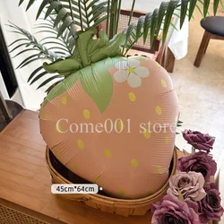 Matte Cream Strawberry Balloon Decor for Baby Shower and First Birthday Party (Matte StrawberryPink)