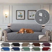 Sofa Covers Waterproof Sofa Slipcovers 1/2/3/4 Seater Non Slip Cover For Kids Pets Washable Sofa Protector With Elastic Strap 1