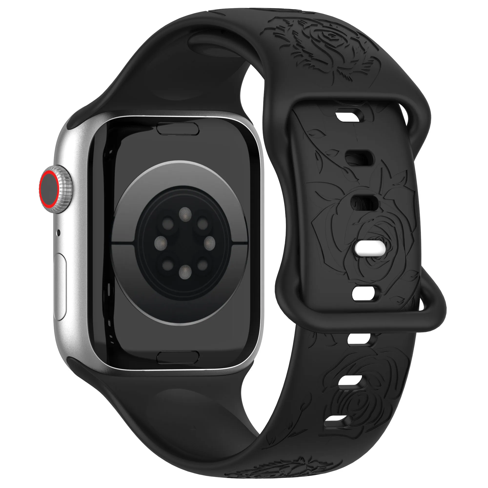 Premium Soft Silicone Watch Strap with Pattern Design