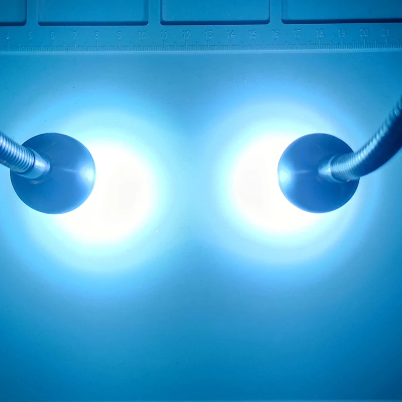 USB 듀얼 구스넥 조절식 LED 스포트라이트 조명기 램프, 기둥 트윈 구스넥 스테레오 현미경, 디지털 카메라, 25mm, 32mm