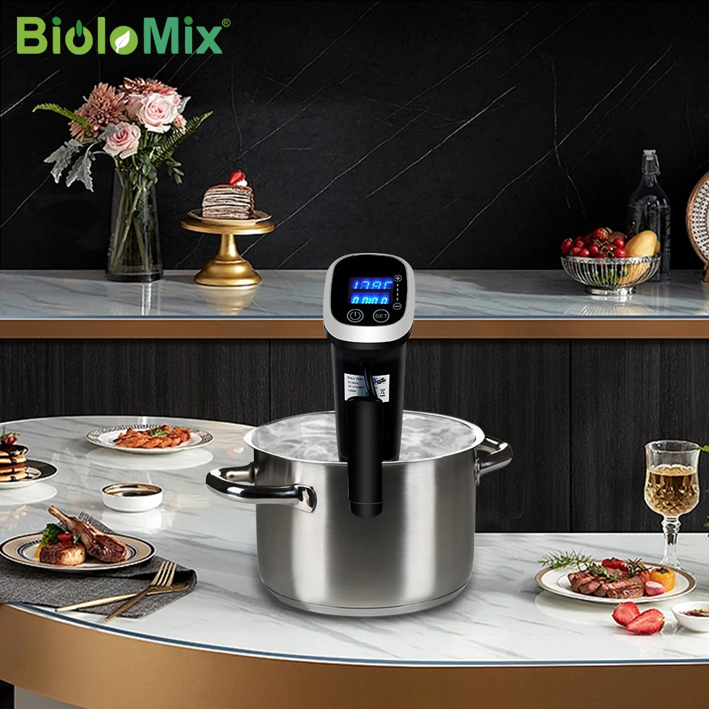 Biolomix-sous Vide Fogão com Display Digital Led Circulador à Prova Dágua Culinária Precisa Ipx7 Geração 2.55